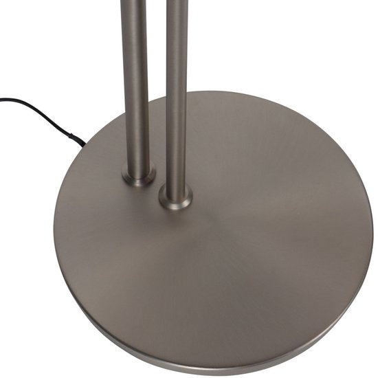 Lampadaire couleur acier 4386ST - Soleil 2 avec bras orientable et inclinable, hauteur 185 cm, acier moderne, 6 500 lumens, Steinhauer Exclusive