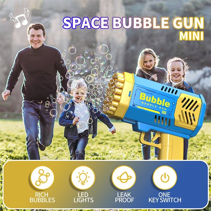KNYYSECQ : machine à bulles et à mousse pour enfants, avec 40 trous et éclairage - rose et blanc