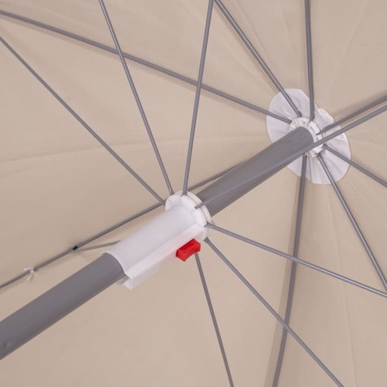 Bo-Camp - Parasol - Avec bras articulé - Ø 200 cm - Sable