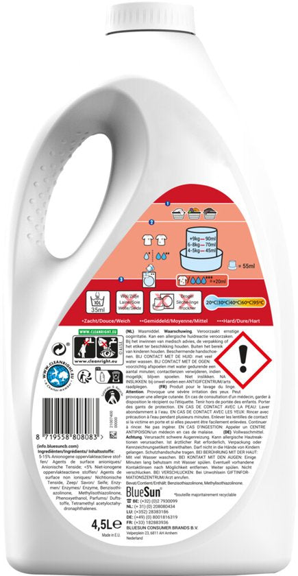 Lessive liquide Gama Colour, 100 lavages, 4,5 litres