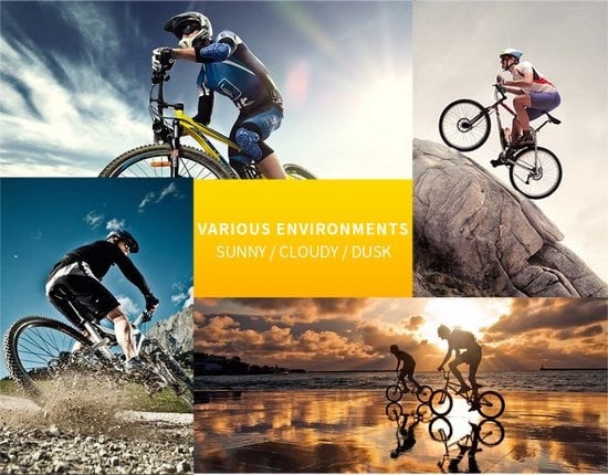 Garpex® Lunettes de cyclisme - Lunettes de sport - Lunettes de soleil polaroïd - Lunettes de soleil - Vélo de route - Vélo de montagne - Moto - Monture noire - Verre vert