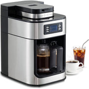 Cafetière Northix avec moulin à grains - 8 tasses - 1 L - Minuterie - Noir/Argent