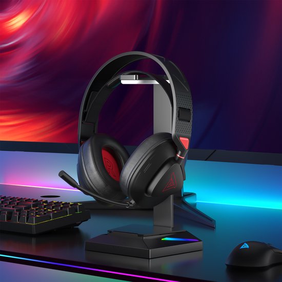 Casque de jeu sans fil TAIDU THS318 2,4 GHz - Casque circum-auriculaire - avec microphone - Compatible PC/PS4/PS5, Nintendo Switch - Noir