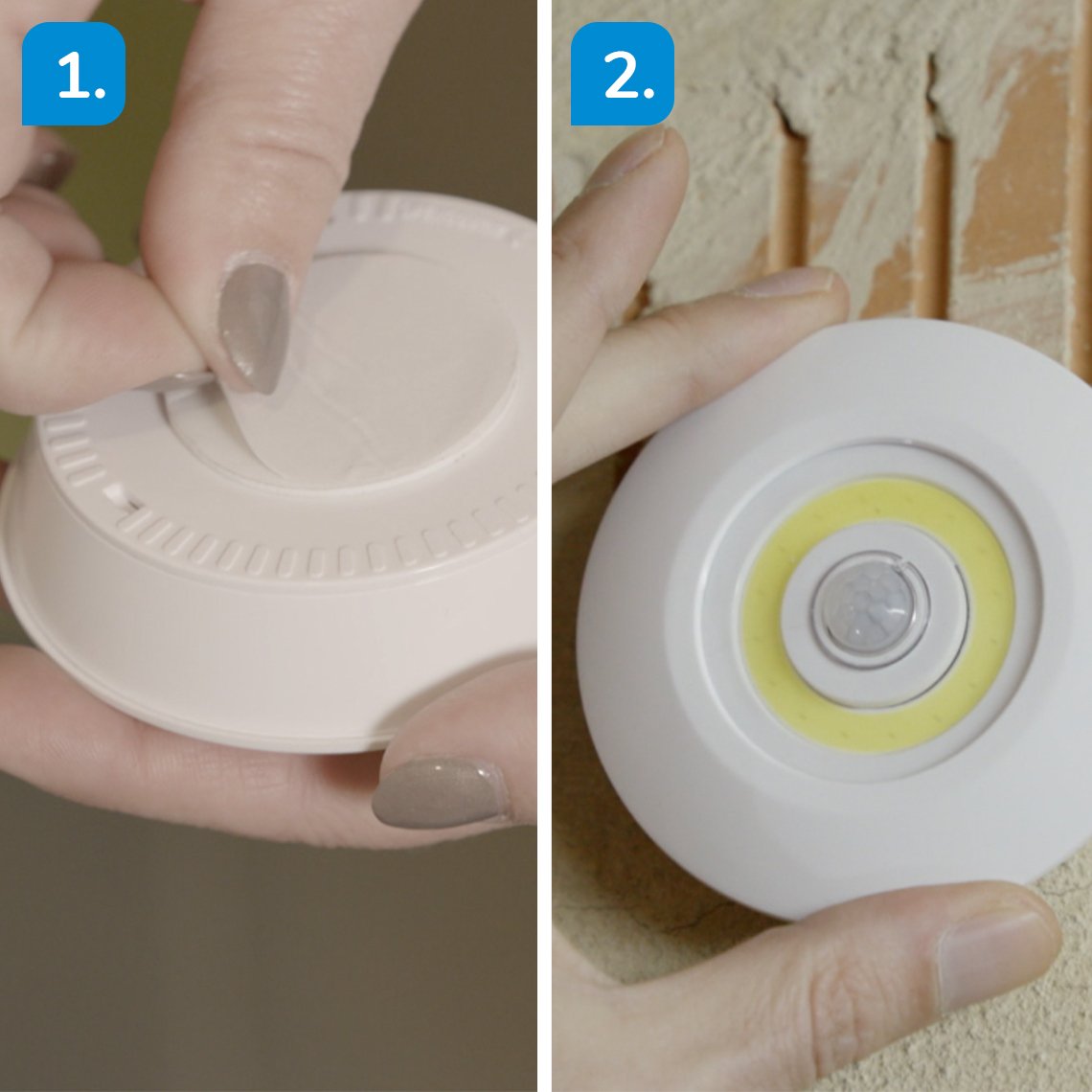 Ensemble de plafonniers et appliques murales LED HandyLUX - Installation sans fil - Avec détecteur de mouvement - Lot de 4 lampes