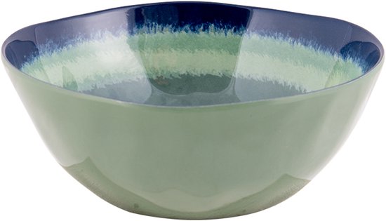 Bo-Camp - Vaisselle - Halo - Bleu/Vert - 12 pièces