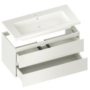 Lavabo Mirlux Sena - 100 cm - blanc brillant - pierre artificielle