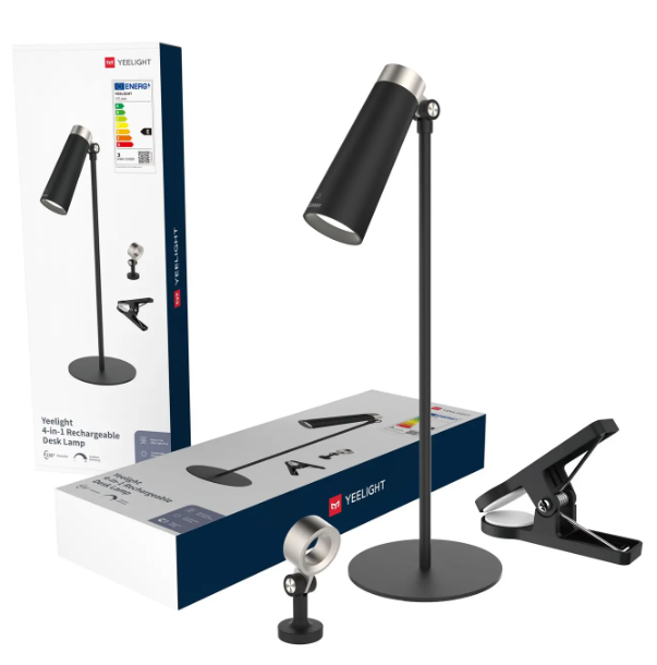 Lampe de bureau rechargeable Yeelight 4-en-1 - Commande tactile, rotation à 180°, intensité réglable