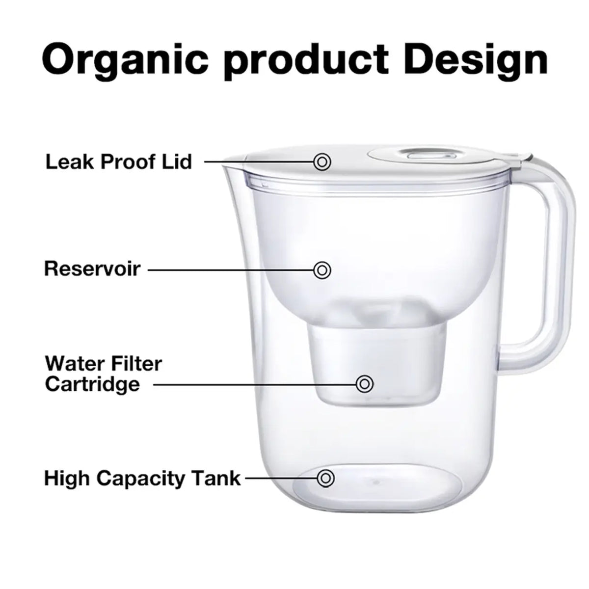 Carafe filtrante Freco Bluetech - 4 l - minuterie LCD - 3 filtres