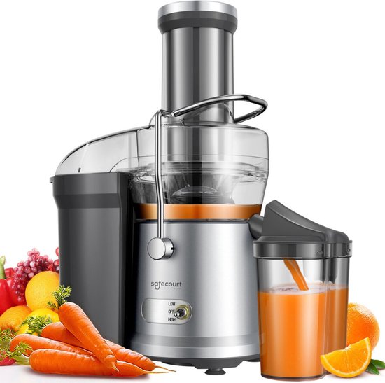 Centrifugeuse - Extracteur de jus Safecourt Kitchen - Fruits & Légumes - Large Ouverture - 3 Vitesses - 1200 W
