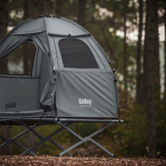 SoBuy OGS32-II-HG Tente de camping gonflable - Textile gris 193x161cm