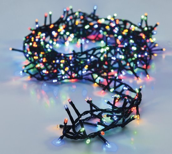 Guirlande lumineuse de Noël à micro-grappes - 1 000 LED - Multicolore - 20 mètres - 8 modes