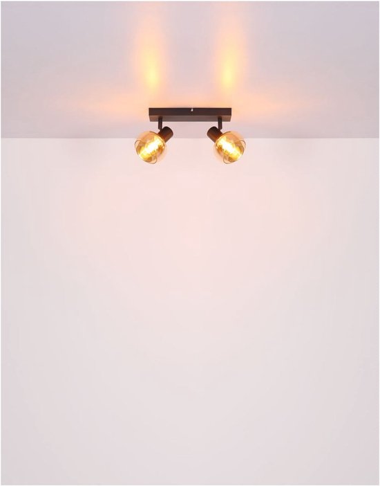 Lampadaire TOKKI Verre 154.0cm Noir mat | fumé E14 3-Light