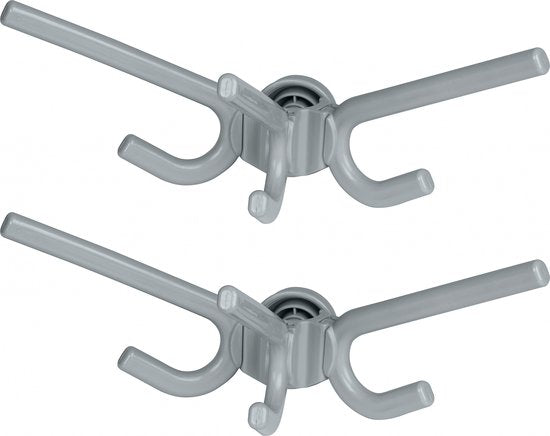 Wenko Porte-manteau Hercule 29 x 12,5 x 15 cm gris, lot de 2