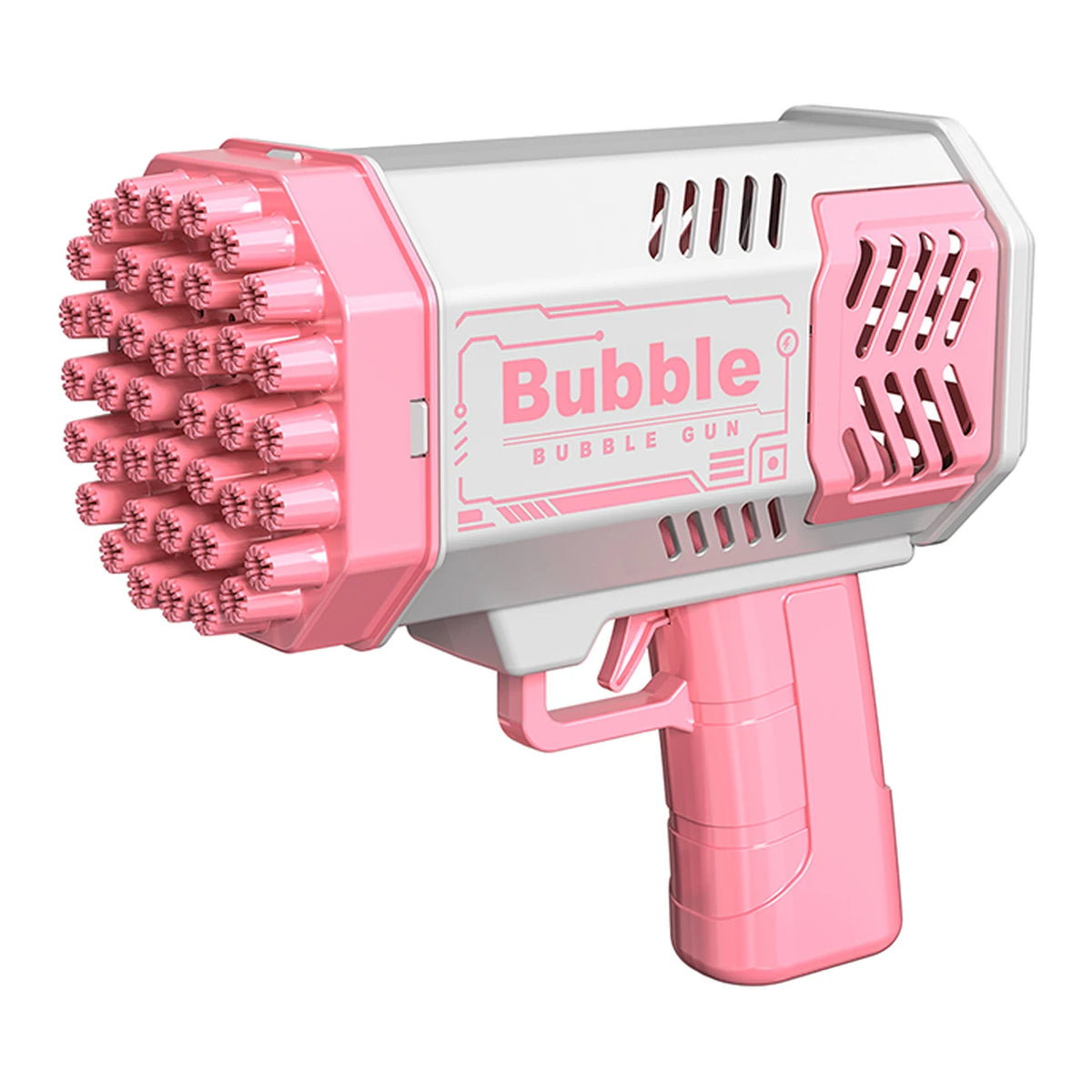 KNYYSECQ : machine à bulles et à mousse pour enfants, avec 40 trous et éclairage - rose et blanc