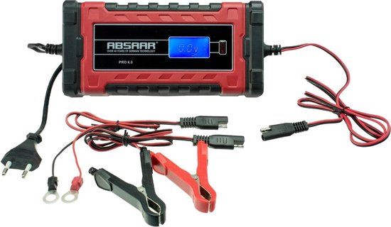 Chargeur de batterie Absaar Pro 6.0 (12/24 V - 6 A) 0-120/180 Ah Rouge/noir