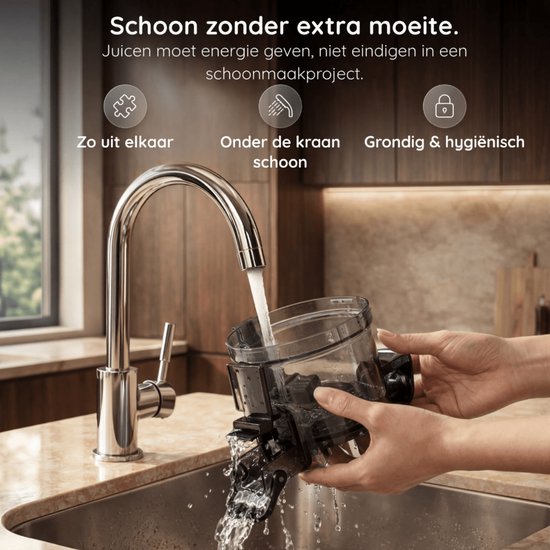 Safecourt Kitchen Slow Juicer - moteur puissant [technologie de pré-coupe et de pression à froid] - nettoyage facile - sans BPA - juicer Blue