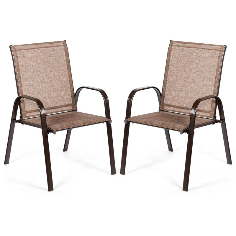 Ensemble de deux chaises de jardin Coast - tissu respirant - structure métallique renforcée - beige