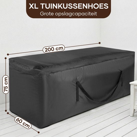 Housse pour coussins de jardin Villux - Housse pour coussins de jardin - Imperméable - 420D - Housse de rangement pour coussins de jardin - Sac pour coussins de jardin - Housse de protection pour mobilier de jardin - Housse pour coussins de jardin - Houss