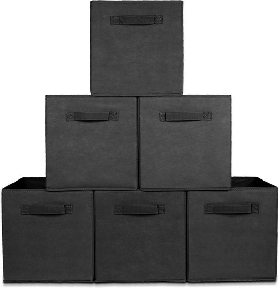 Organiseurs de placards LifeGoods - 6 pièces - 20L - Textile - Noir