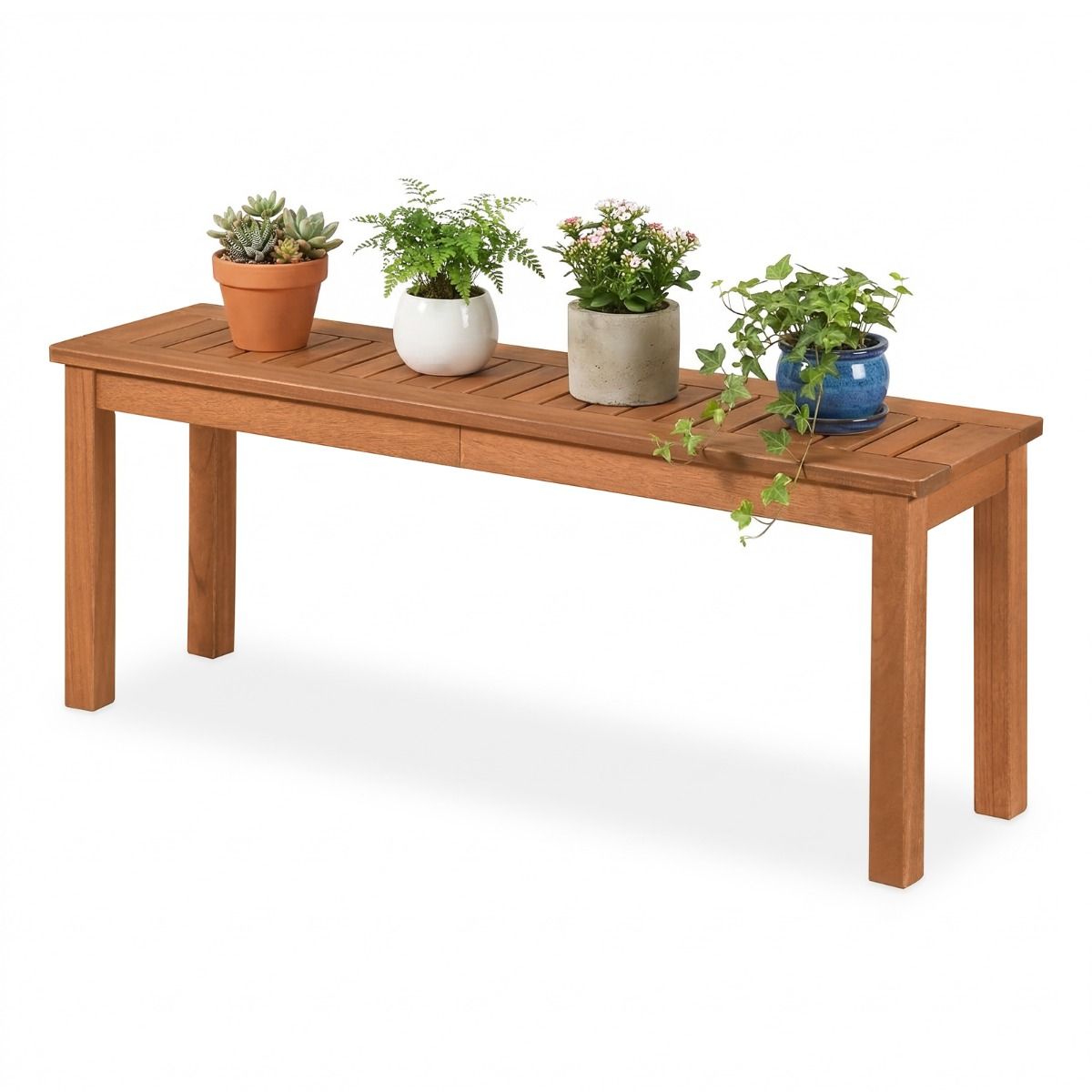 Banc de jardin Coast pour 2 personnes - bois massif - assise à lattes - couleur naturelle - 120 cm