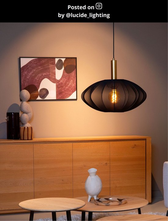 Lucide CORINA - Plafonnier - Ø 40 cm - 1xE27 - Beige - Japandi