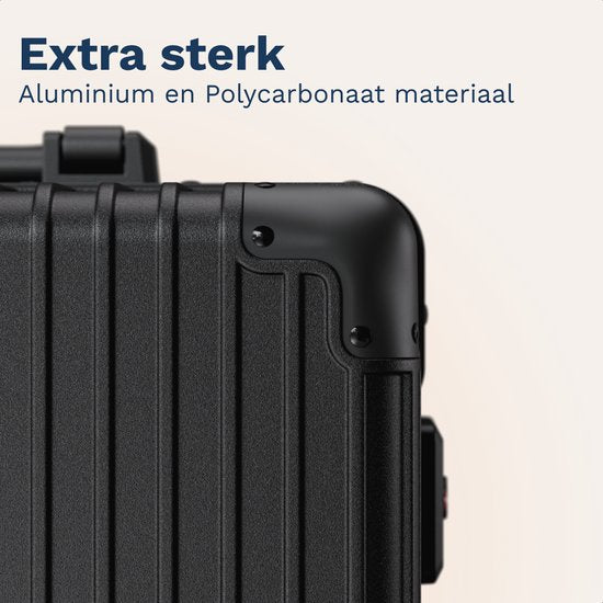 Valise cabine TRVLMORE Premium - 54 x 35 x 22 cm - Roulettes pivotantes à 360° - Double serrure à combinaison TSA - Polycarbonate - Sans fermeture éclair - 40 litres - Noir