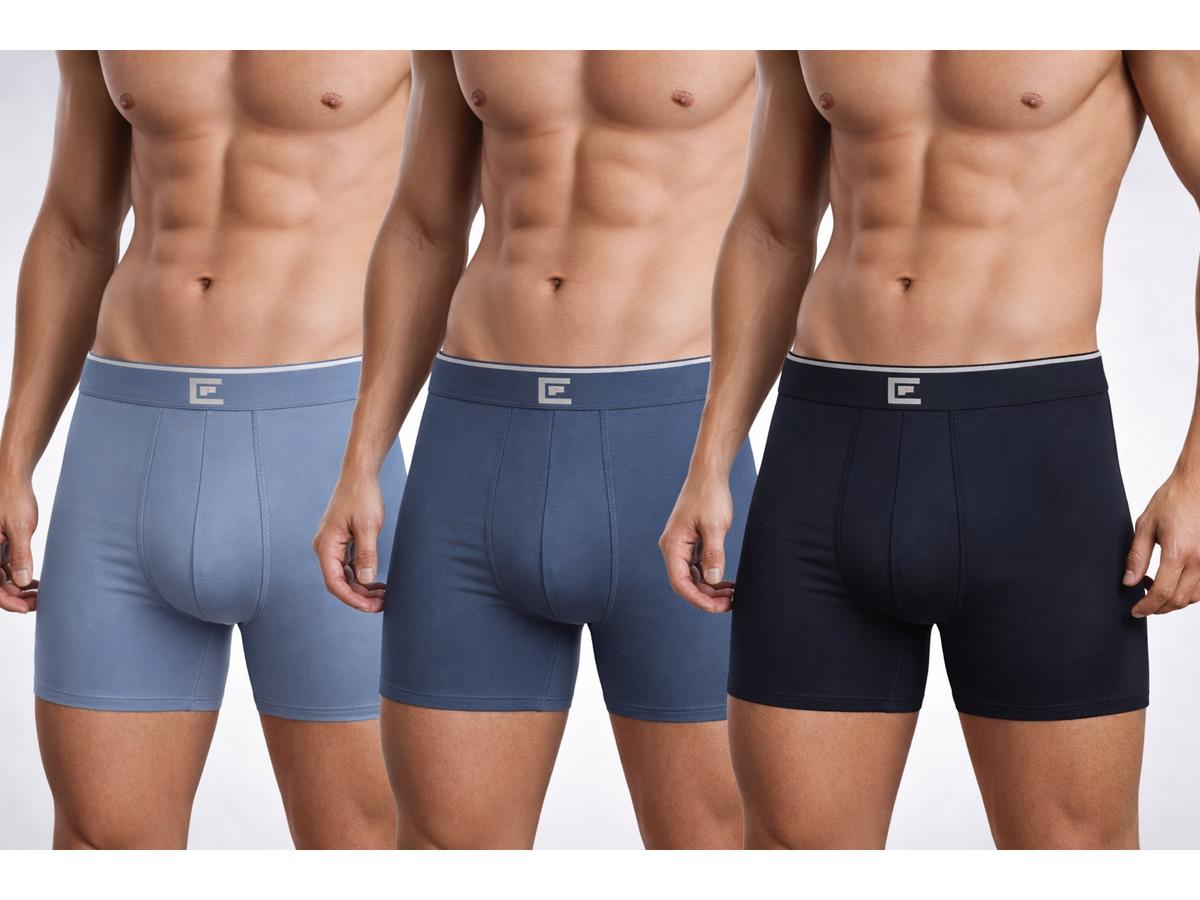 Boxers Bamboo Elements - Lot de 6 - taille L - Bleu assorti