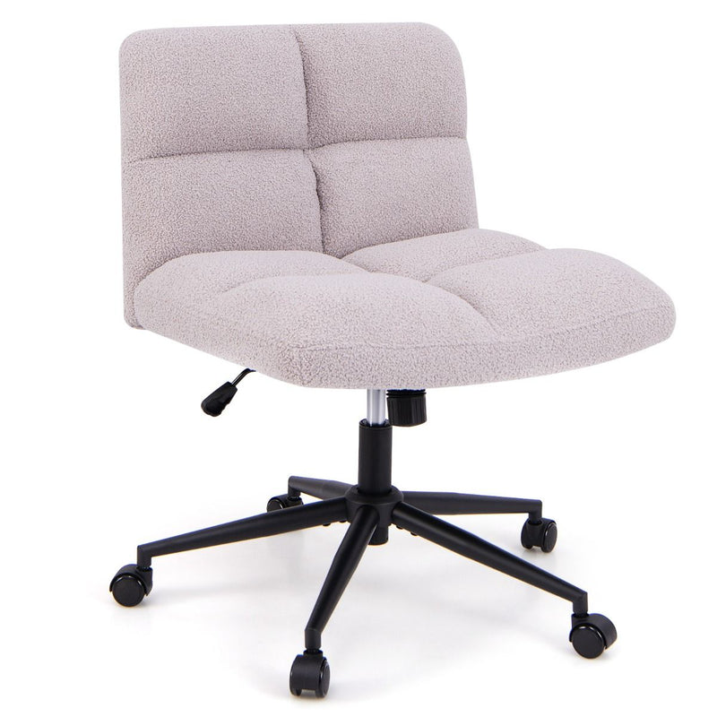 Chaise de bureau Coast sur roulettes - pivotante, sans accoudoirs - assise large - gris clair