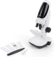 Microscope Velleman pour smartphone, grossissement 50 - 400x, mise au point réglable, avec LED réfléchissante, idéal pour l'examen des plantes, des minéraux, des insectes, etc.