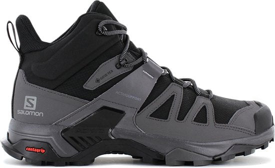 Salomon X ULTRA 4 MID Wide GTX - GORE-TEX - Chaussures de randonnée pour homme, chaussures de trekking outdoor, noir 412946 - Pointure EU 46 2/3, UK 11,5