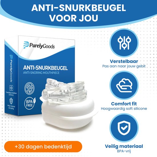 PurelyGoods® Snore Brace - Attelle anti-ronflement - Réglable - Pour hommes et femmes