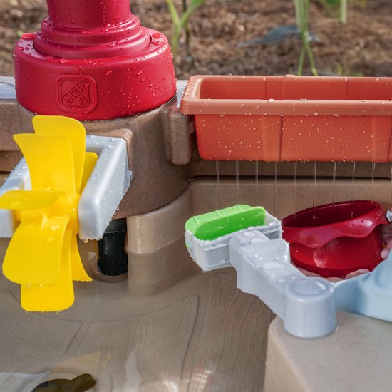 Table à eau Step2 Pump & Splash Discovery – Avec pompe à eau et 8 accessoires – Table de jeux aquatiques pour tout-petits – Jouets d'extérieur à partir de 2 ans – Table d'activités aquatiques pour le jardin / l'extérieur