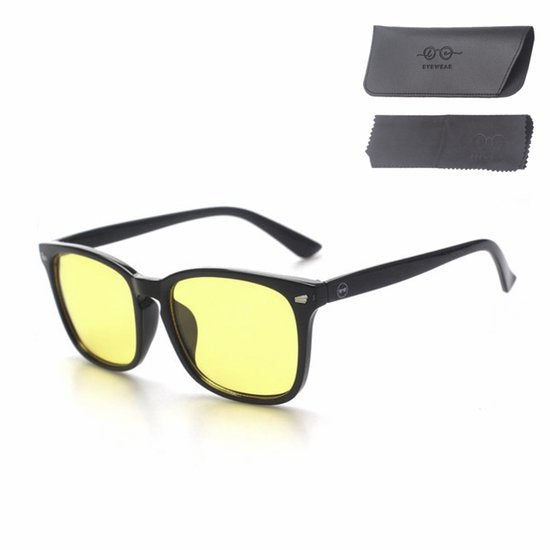 LC Eyewear Lunettes de nuit - Lunettes d'ordinateur - Lunettes de soirée - Lunettes à lumière bleue sans résistance - Lunettes de nuit pour voiture ou moto - Lunettes d'affichage - Lunettes à lumière bleue - Lunettes de voiture