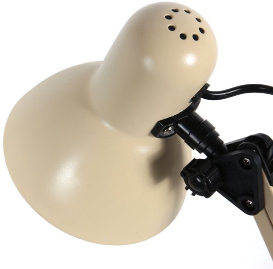 Lampe de table Study 3456CR – Lampe de bureau en métal de couleur crème, orientable, de la marque Mexlite, pour usage intérieur
