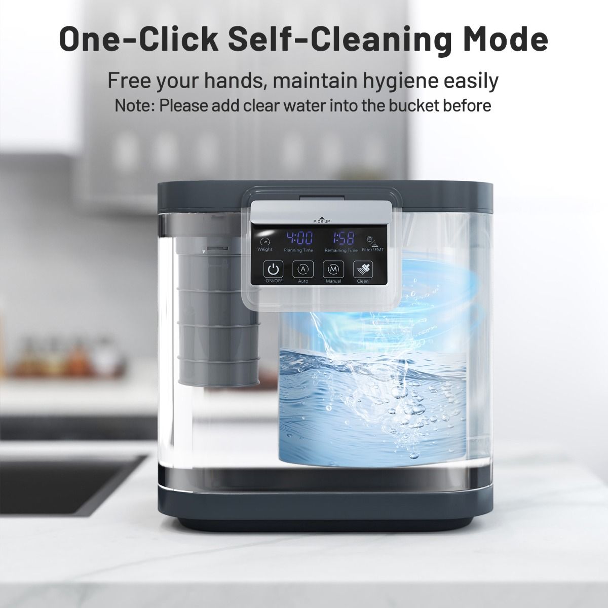 Composteur électrique Coast - Capacité de 4 litres - Autonettoyant - Noir