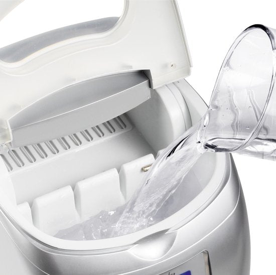 Machine à glaçons Princess 283069 - Machine à glaçons - 2,8 litres - Argent - 120 W - 9 glaçons en 6 minutes - Fonction d'auto-nettoyage - Avec cuillère à glace - Machine à glaçons - Machine à glaçons