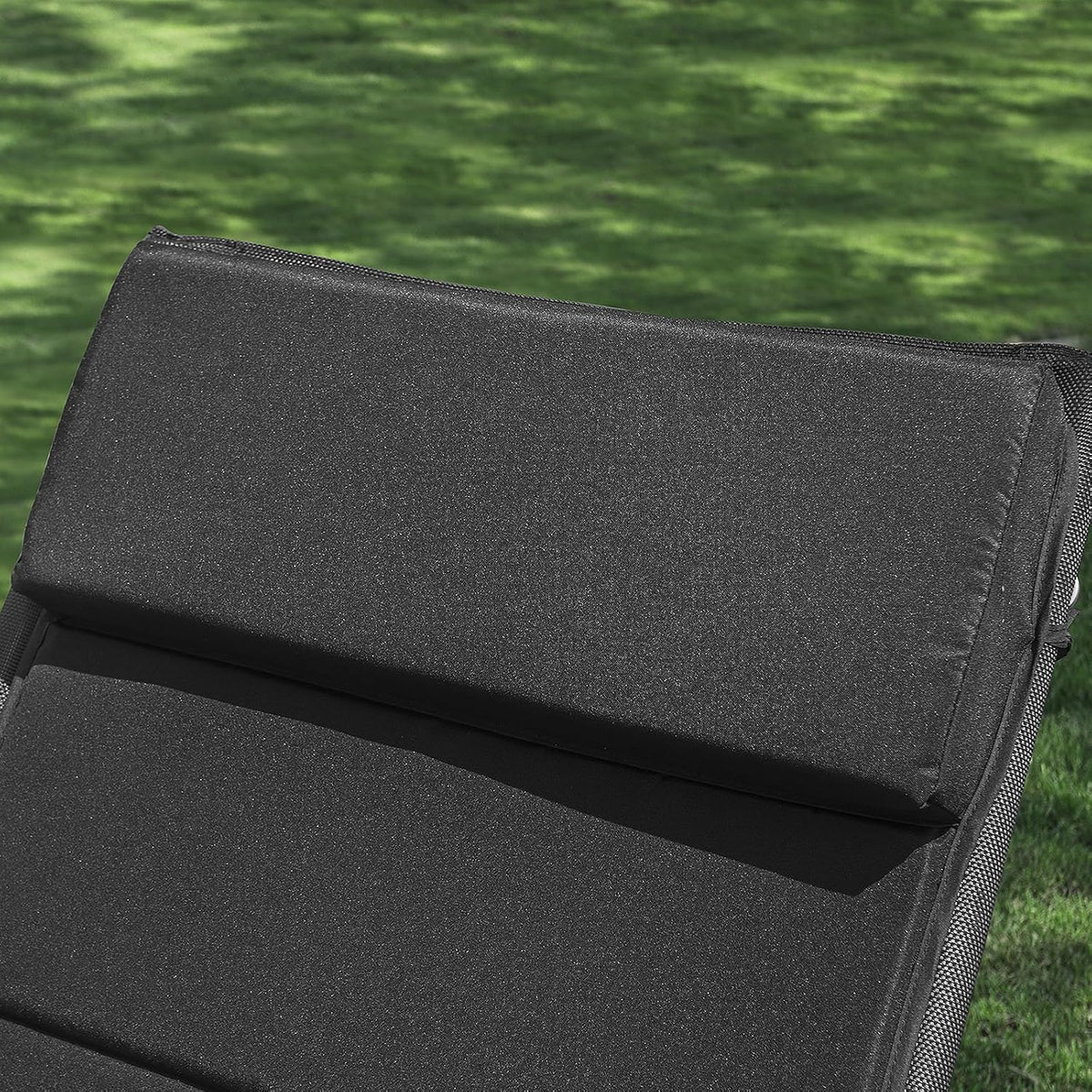 SoBuy OGS28-P02 Coussin de couchage pour fauteuil à bascule - Avec appui-tête - Lavable - 170 x 50 cm - Noir
