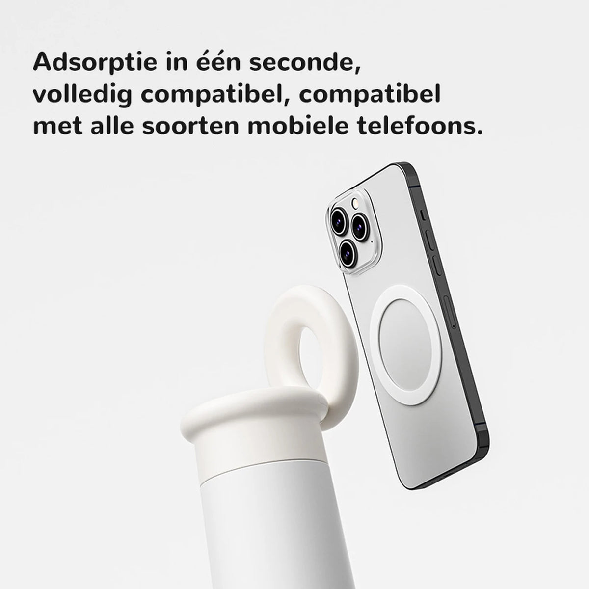 Gourde LIFEPAL BF25B571 avec support magnétique pour téléphone - 550 ml - blanche