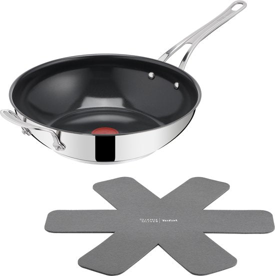 Wok en céramique Jamie Oliver by Tefal Classic Cook 30 cm + 1 protège-poêle - Induction - Sans PFAS