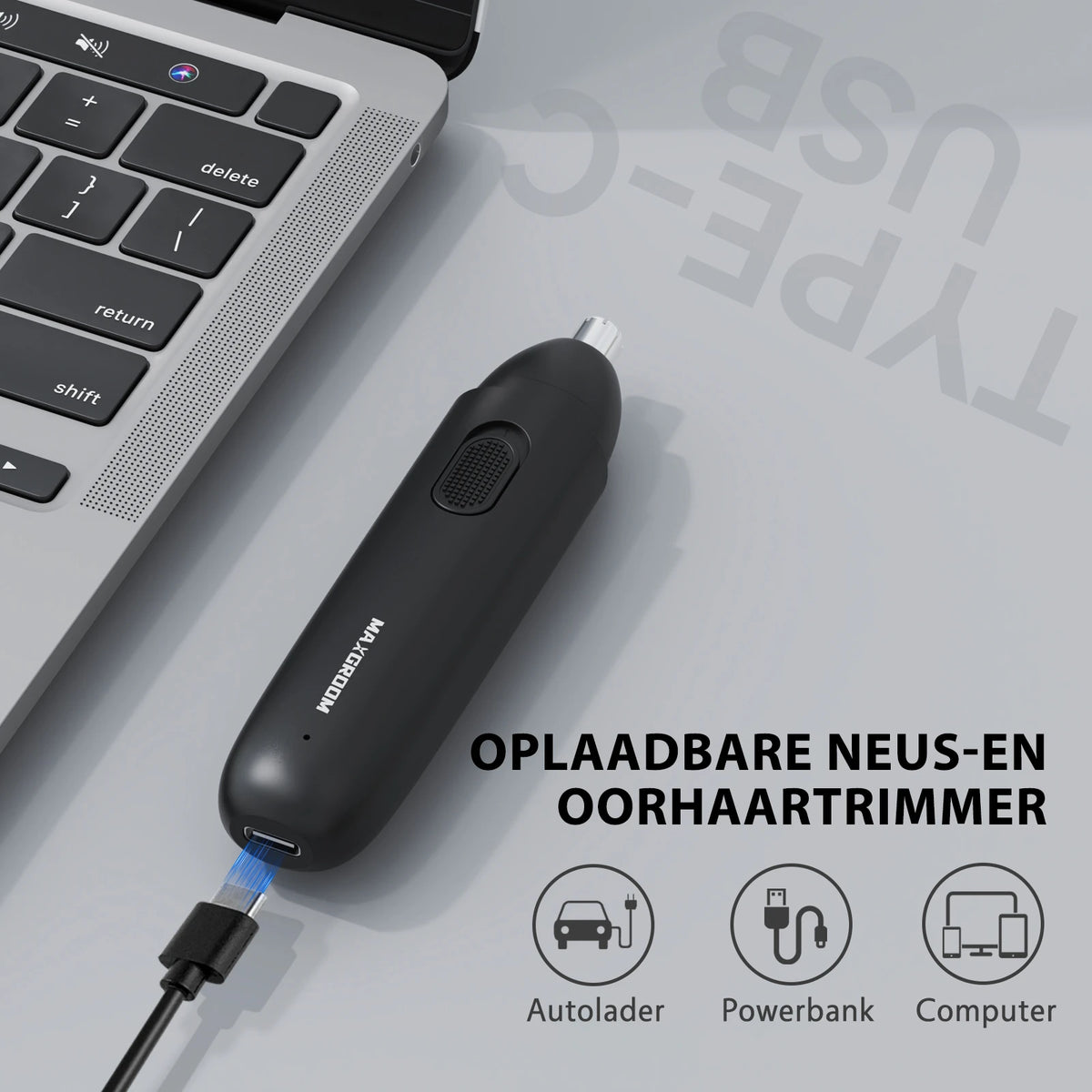 Tondeuse rechargeable MAXGROOM pour poils du nez et des oreilles