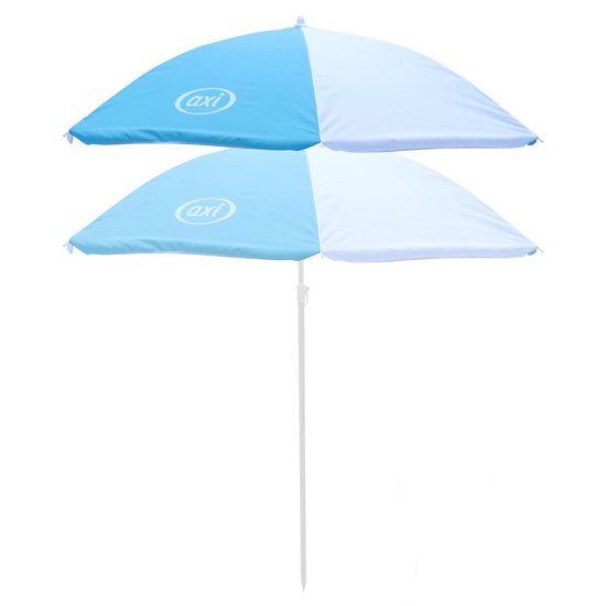 Parasol AXI ⌀125 cm - Bleu/blanc - Hauteur réglable de 110 à 175 cm