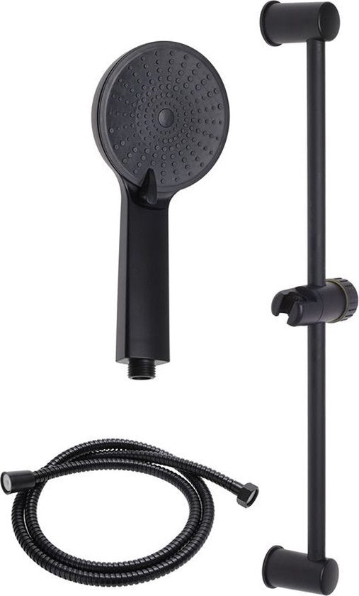 Ensemble de douche à 3 fonctions, noir mat - Douchette de salle de bains.