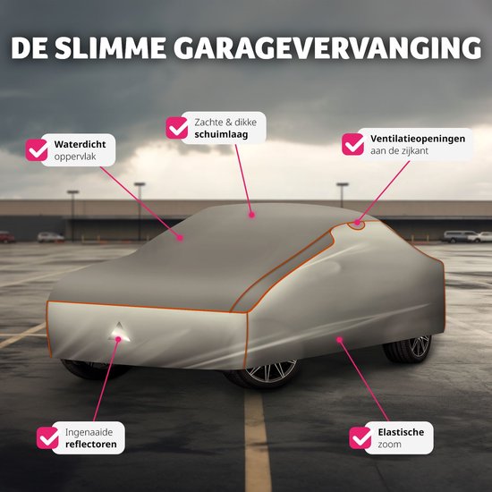 tectake® - Housse de voiture imperméable et respirante - Protection contre la grêle - 431x 165x 120cm - Medium - 405167