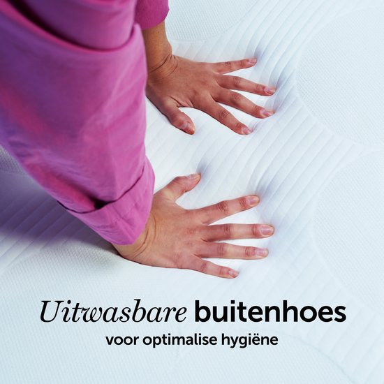 Cloudpillo Original Topper 80 x 200 - Surmatelas - Couche « Adaptive Support » - 4 saisons - Muni d'élastiques - Housse lavable