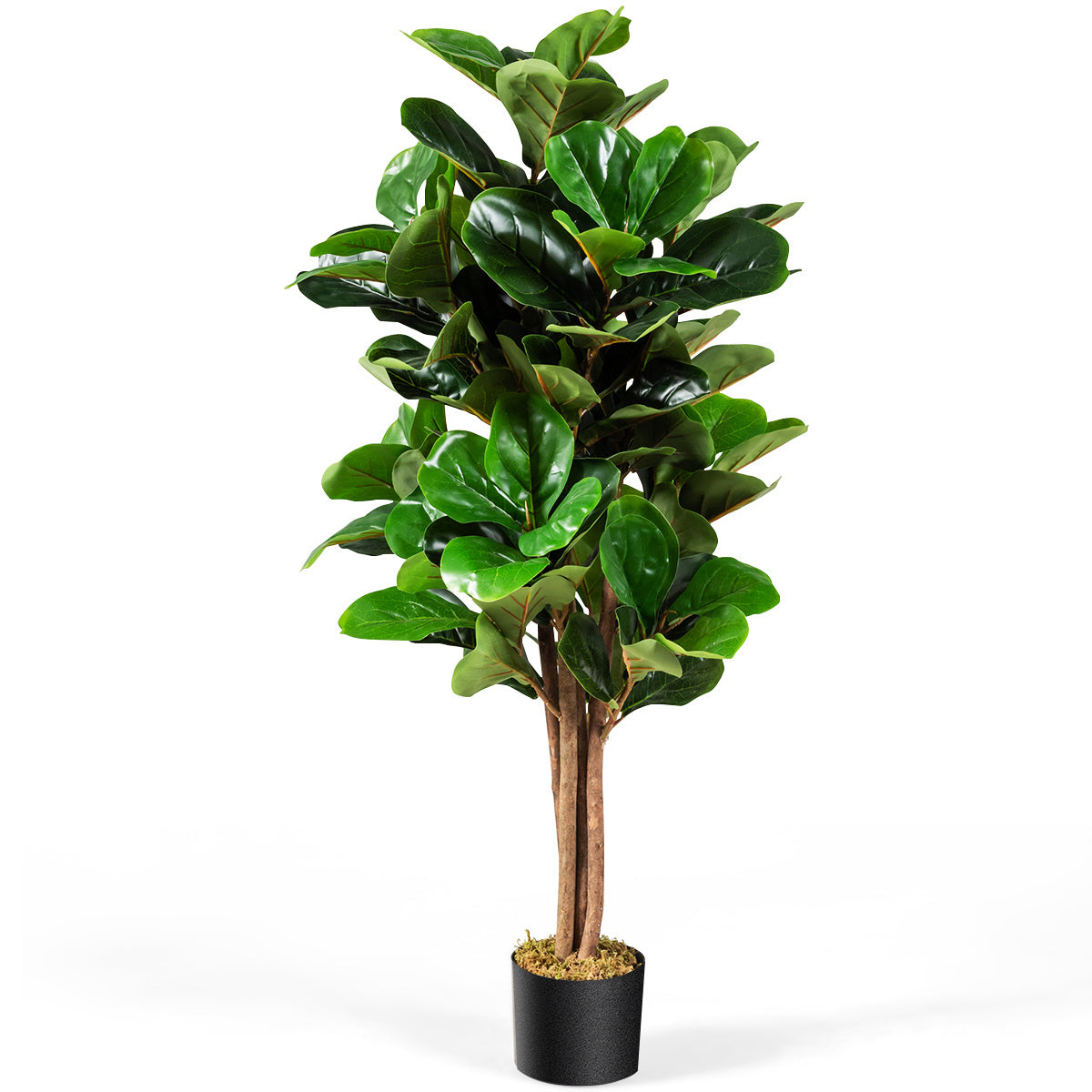 Figuier artificiel Coast 120 cm Décoration végétale artistique avec pot de fleurs