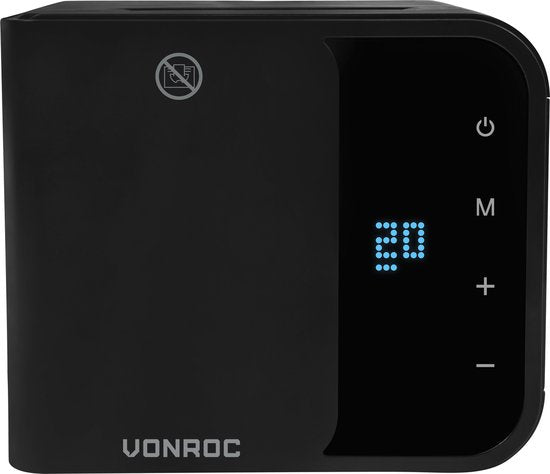 VONROC Chauffage électrique - chauffage soufflant - 1000W/2000W - Céramique - 3 réglages - affichage LED - thermostat et minuterie - 20m2