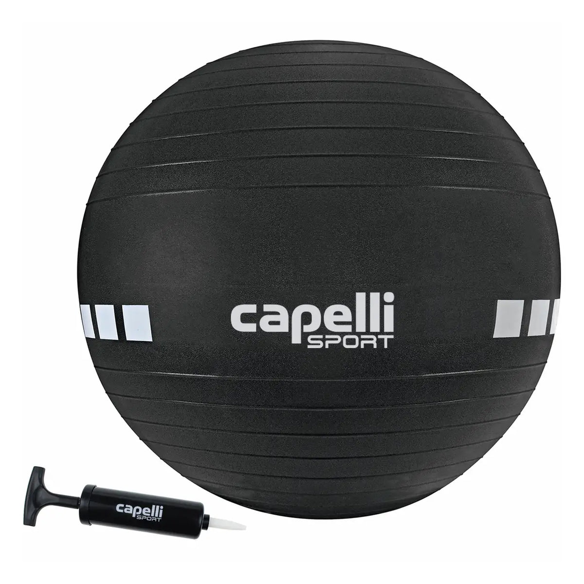 Ballon de fitness Capelli Sport 75 cm – Anti-éclatement et antidérapant – Jusqu'à 150 kg – Pour le yoga et le renforcement musculaire