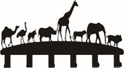 Porte-manteau nursery jungle safari animaux - porte-manteau mural 6 crochets nursery