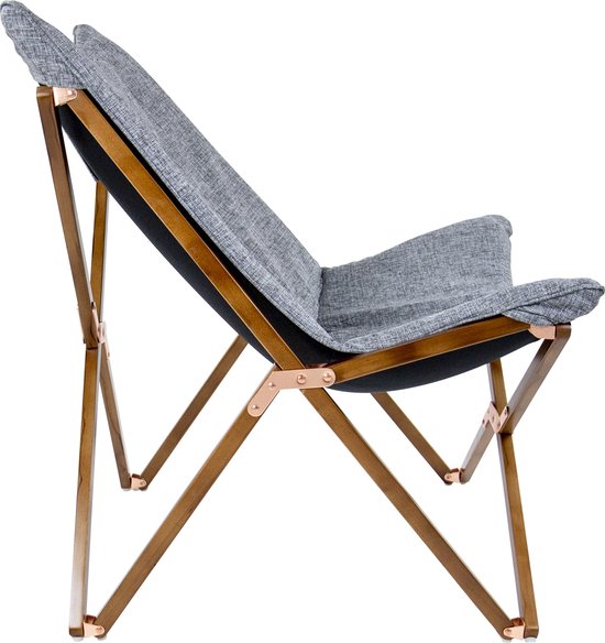 Bo-Camp - Urban Outdoor - Fauteuil de détente - Bloomsbury - M - Polyester Oxford - Gris