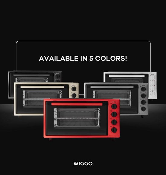 Wiggo WMO-E4562H(B) - Mini-four autonome avec plaque de cuisson - Électrique - 60 cm - 45 litres - 3 534 W - Garantie 5 ans - Noir